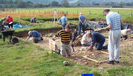 Digging in trench 7