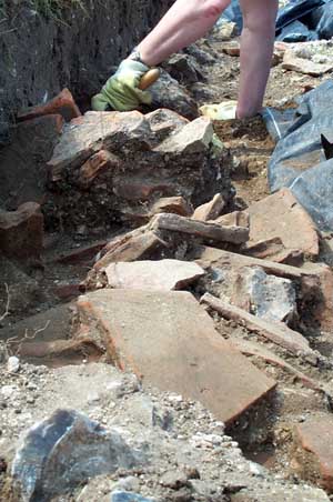 Roof tile deposit
