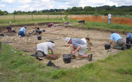Digging in trench 7